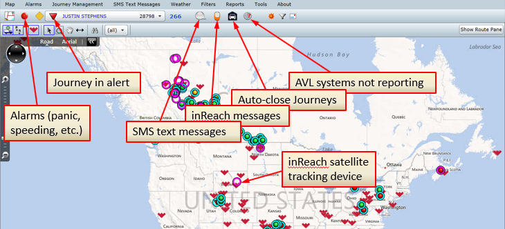 Journey Manangement Map - messages