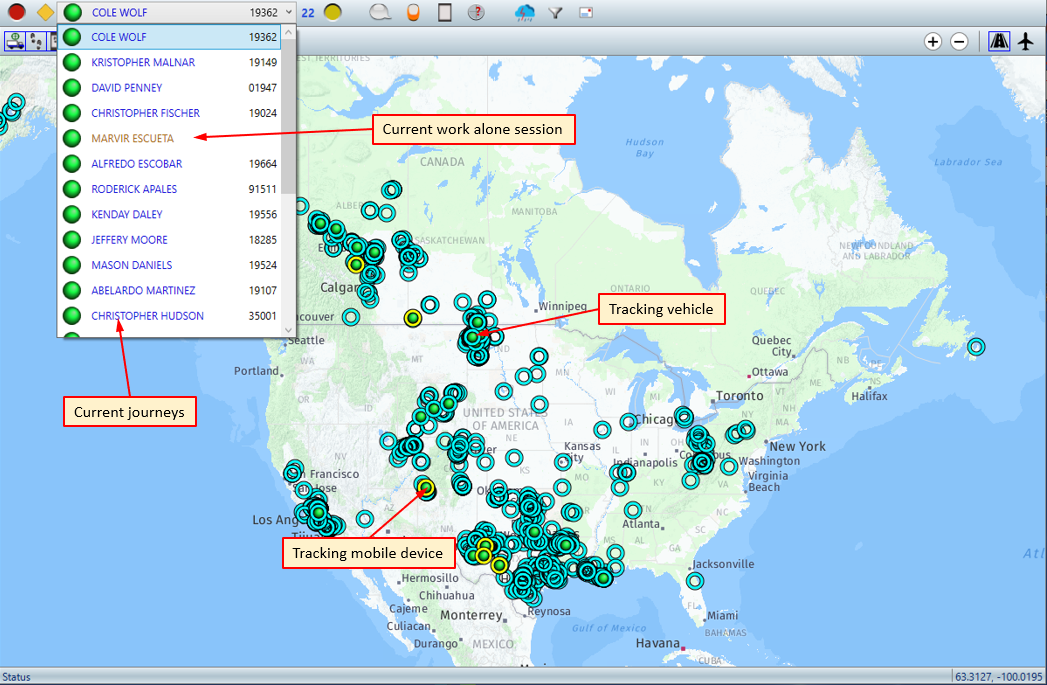 Work Alone Manangement Map